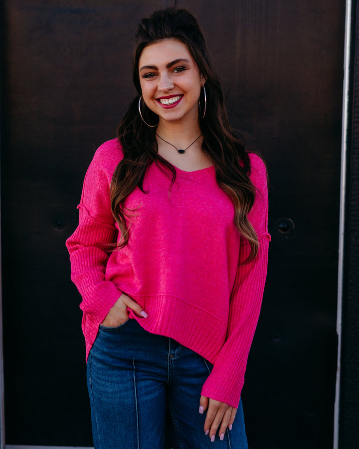 Dear John: Clarette Sweater in Hot Pink