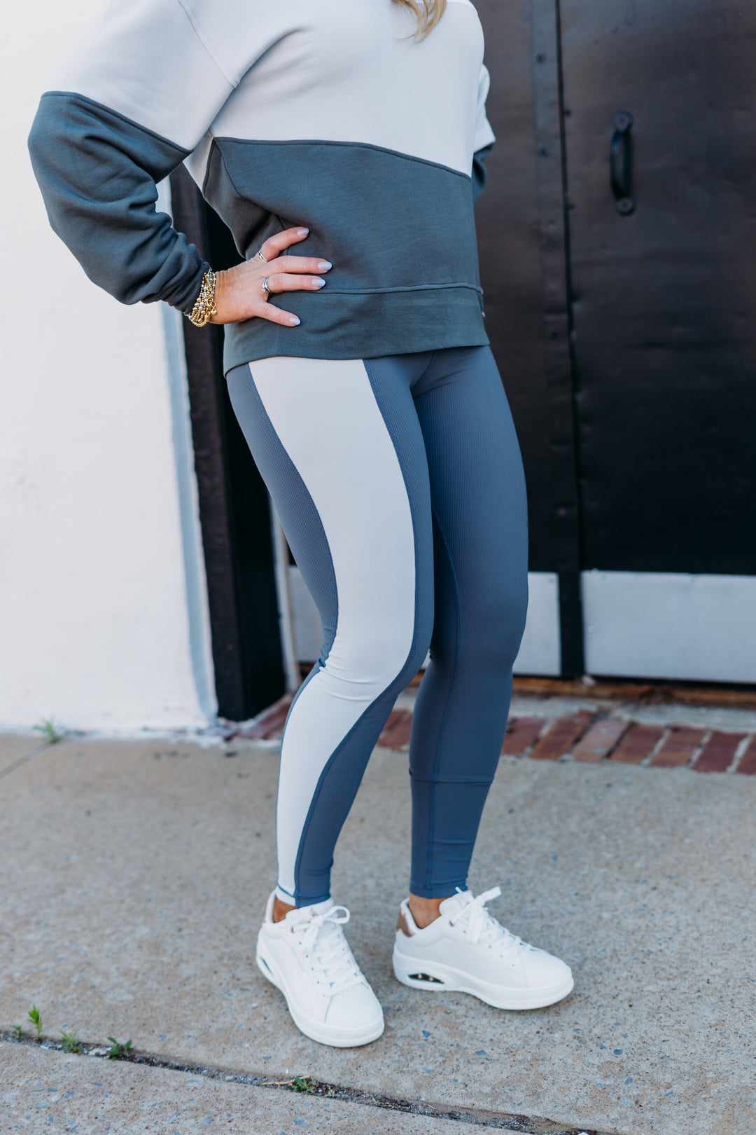 Glyder: Fusion Leggings in Carbon/Ash Grey