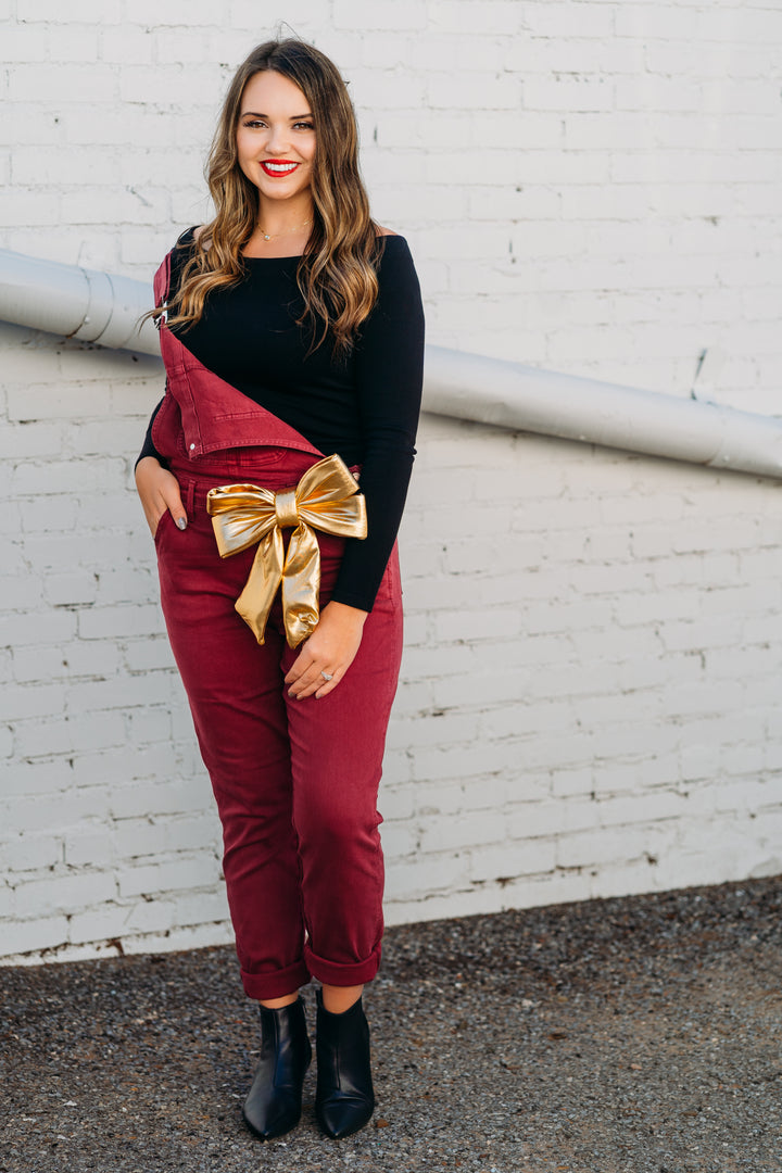 Judy Blue: Maroon Overalls