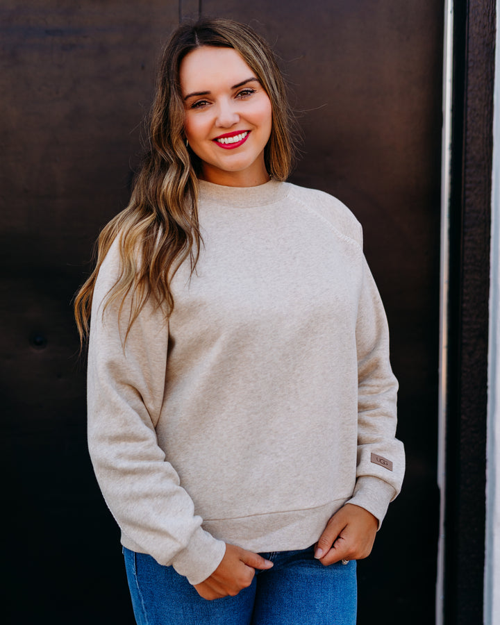 UGG: Classic Crewneck in Sand Heather