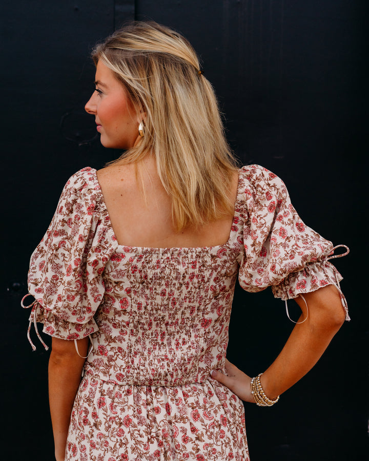 Z Supply: Moira Floral Top in Sandshell (ZT262120)
