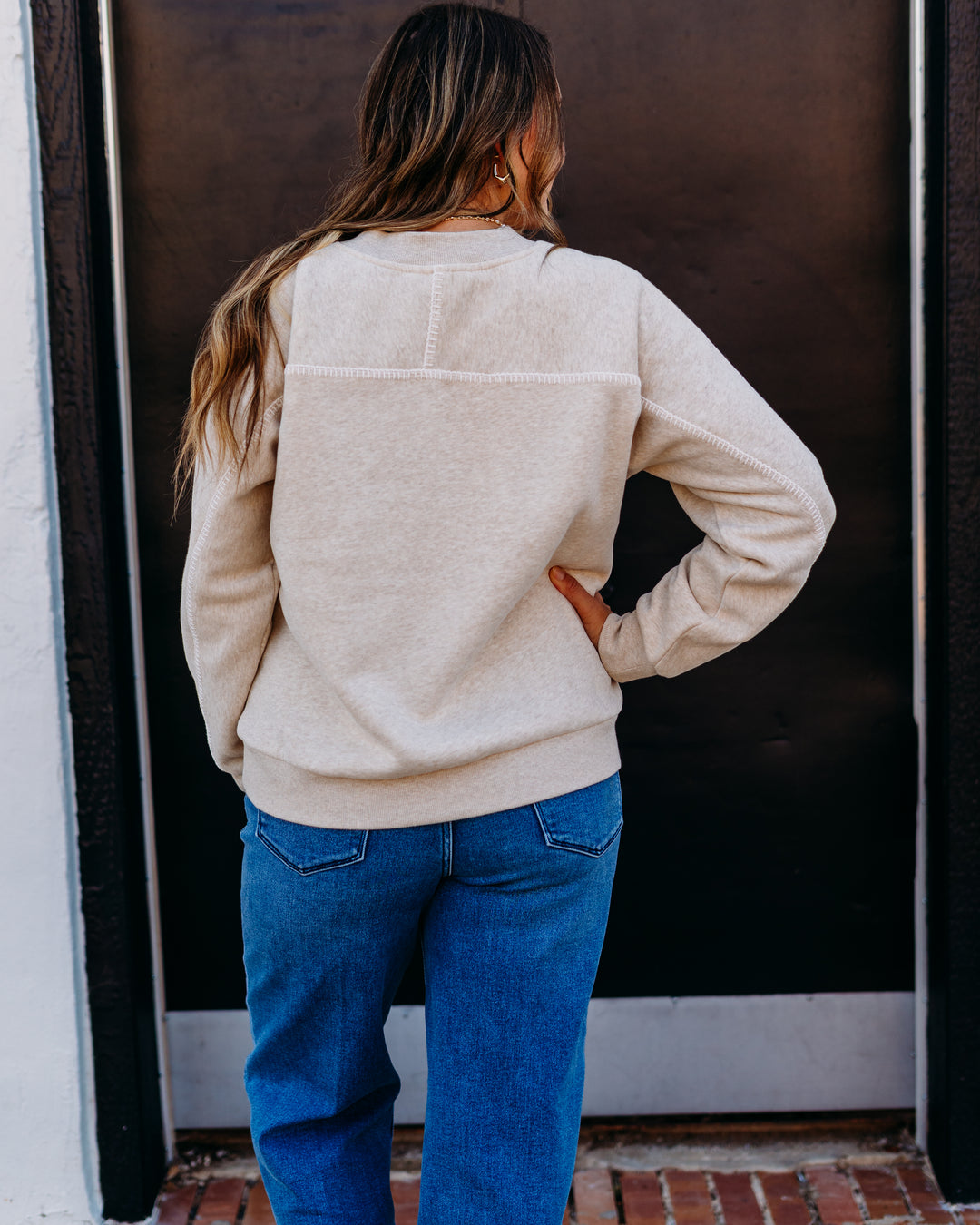 UGG: Classic Crewneck in Sand Heather