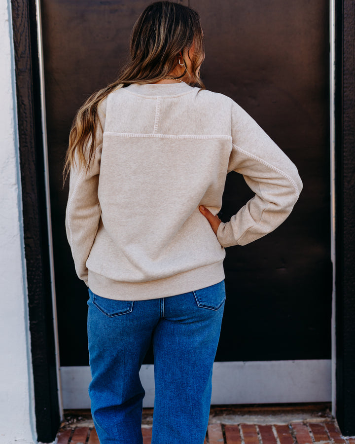 UGG: Classic Crewneck in Sand Heather