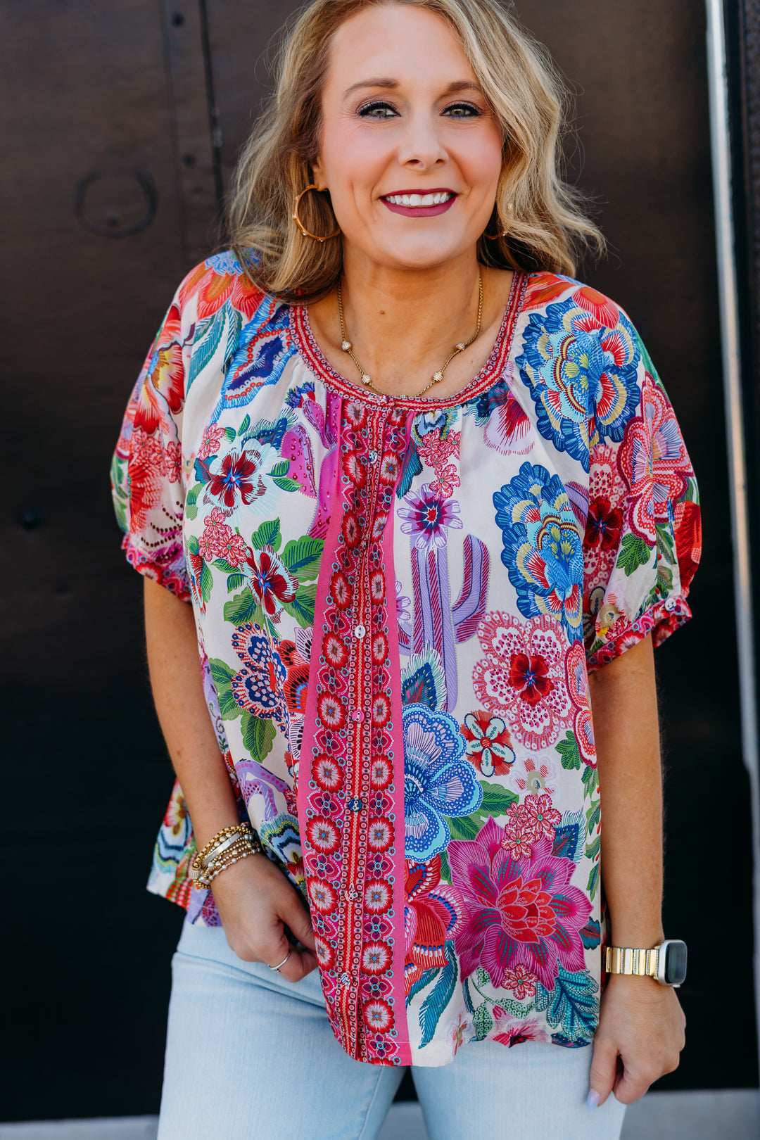 Johnny Was: Avah Button Down Shirt Kallie C15925-4