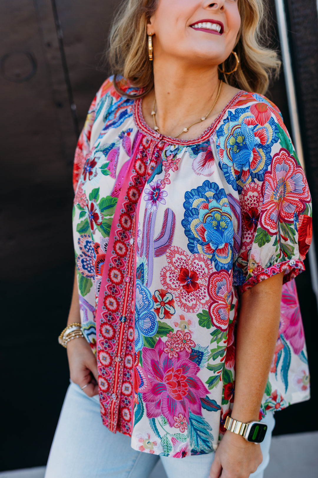Johnny Was: Avah Button Down Shirt Kallie C15925-4
