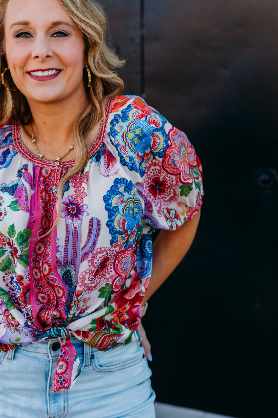 Johnny Was: Avah Button Down Shirt Kallie C15925-4
