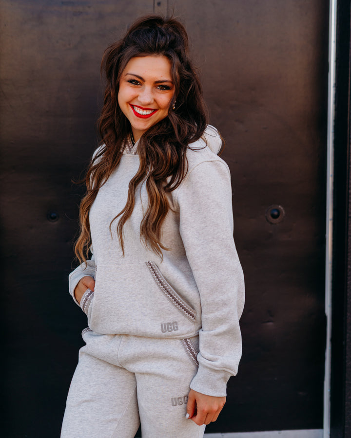 UGG: Tasman Hoodie in Caribou Heather