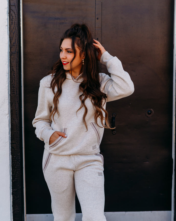 UGG: Tasman Hoodie in Caribou Heather