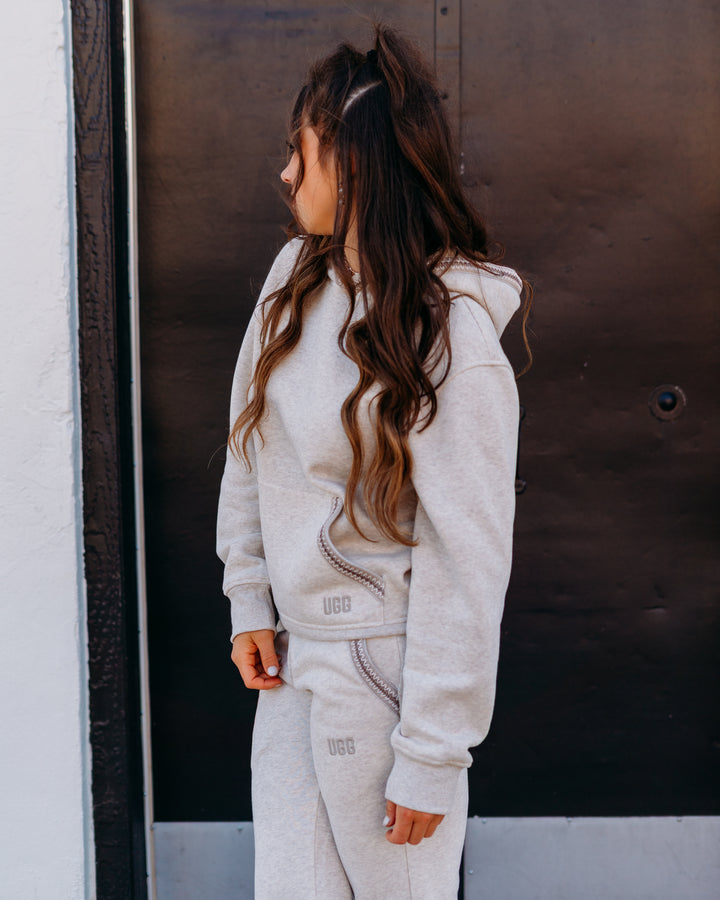 UGG: Tasman Hoodie in Caribou Heather