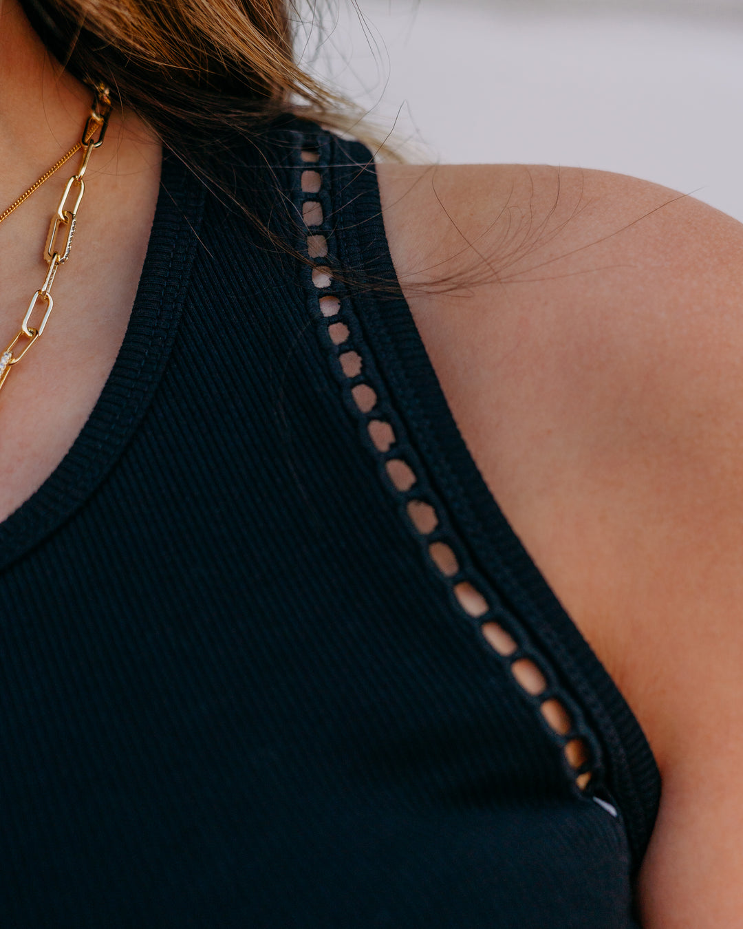 Z Supply: Boa Rib Tank in Black (ZT262714) - The Vogue Boutique