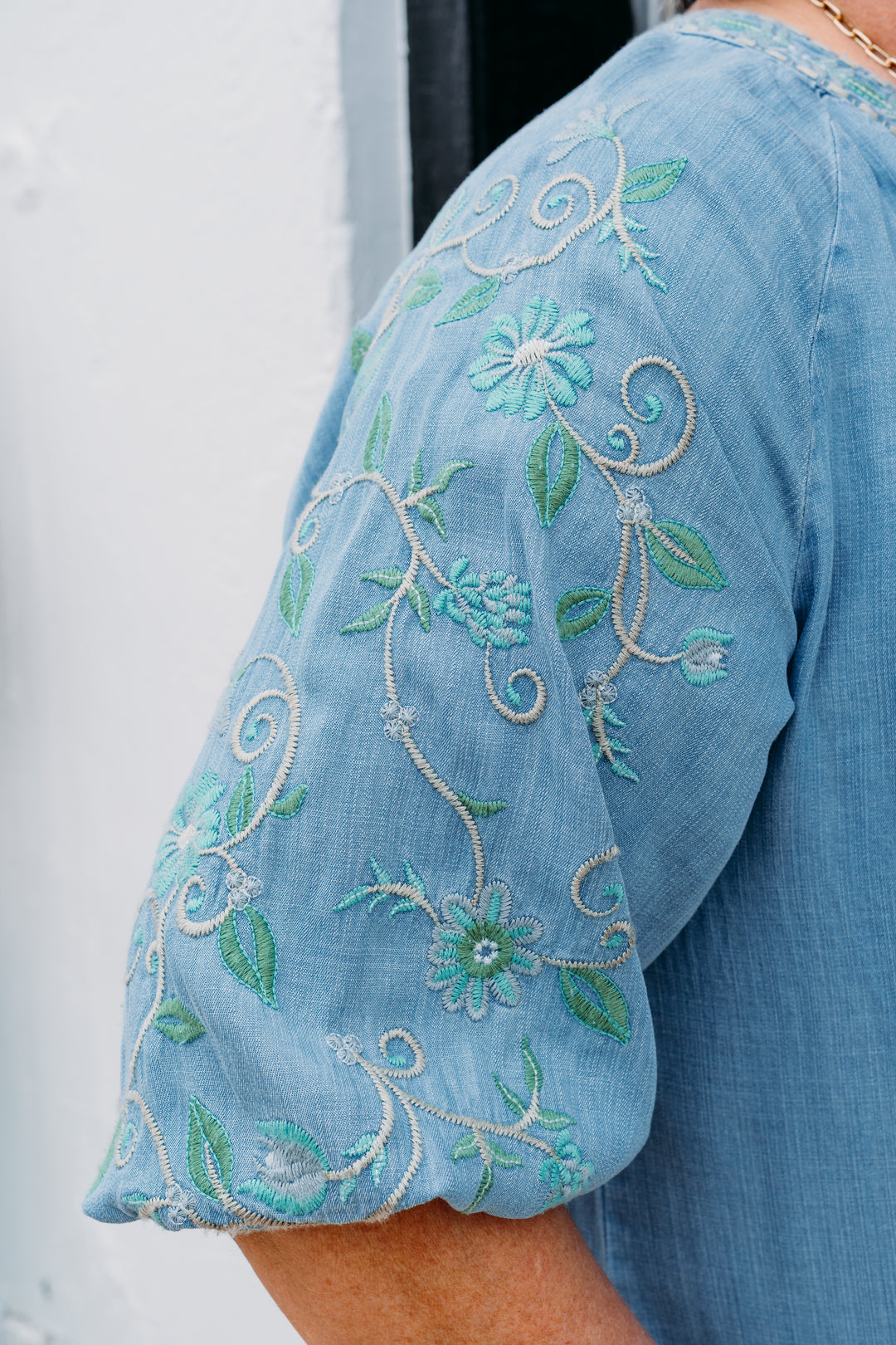 Multiples: Elbow Raglan Sleeve W/ Embroidery (M35409TM)
