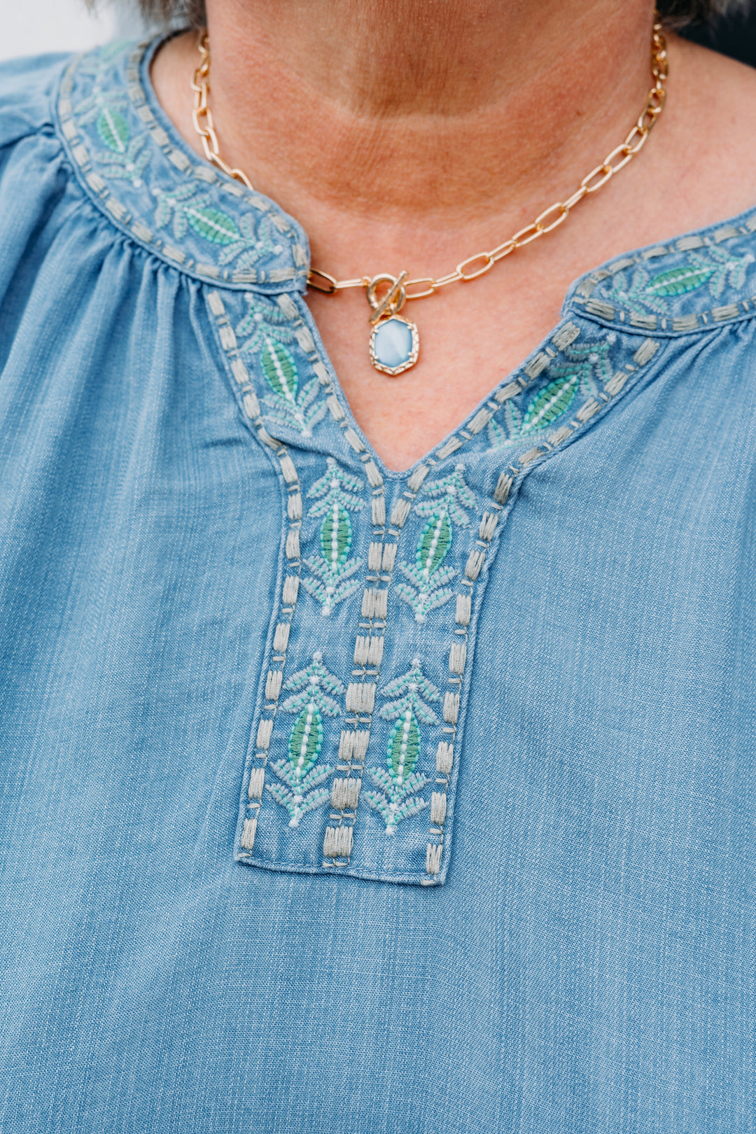 Multiples: Elbow Raglan Sleeve W/ Embroidery (M35409TM)