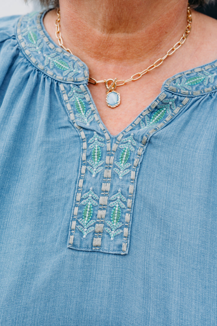 Multiples: Elbow Raglan Sleeve W/ Embroidery (M35409TM)