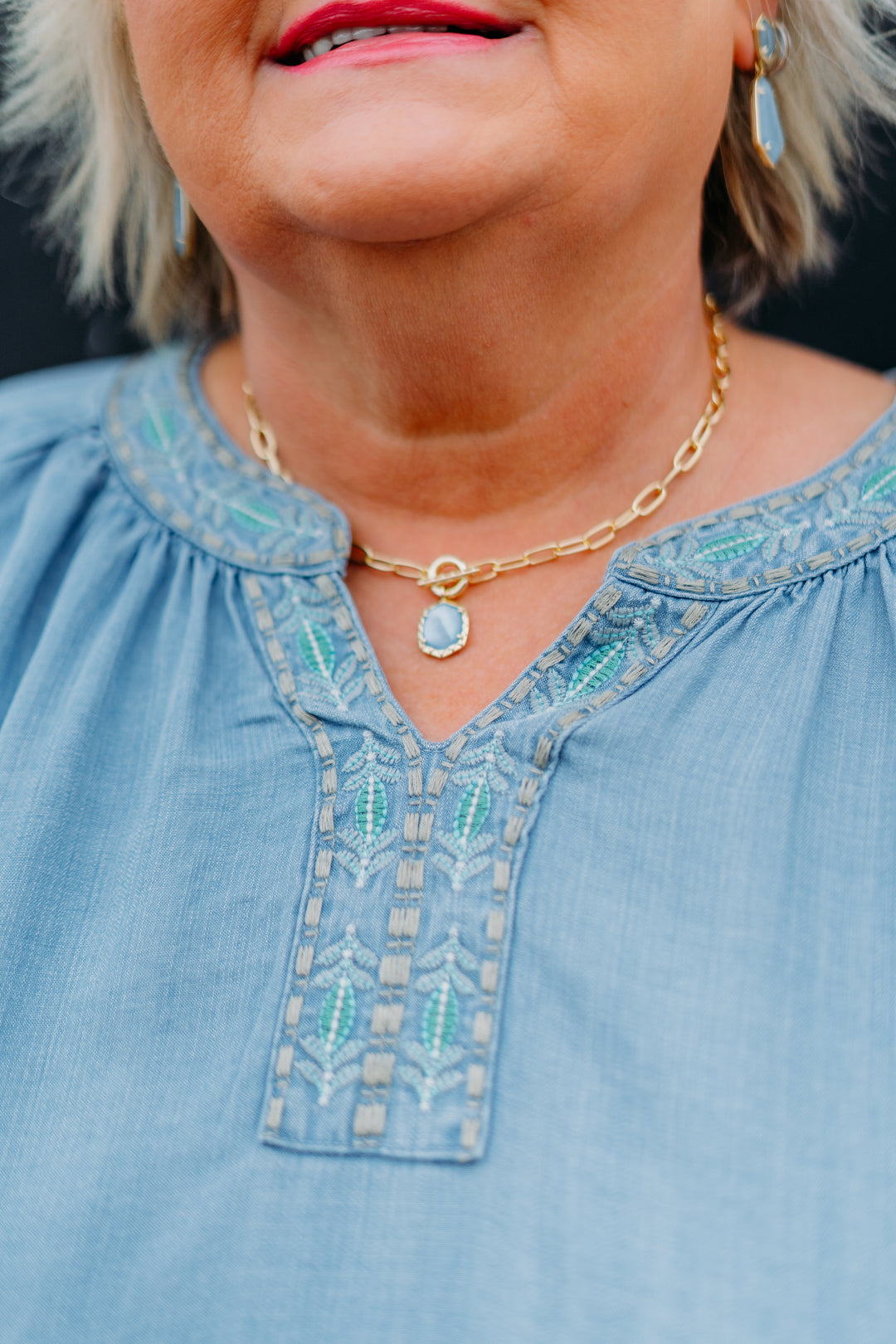 Multiples: Elbow Raglan Sleeve W/ Embroidery (M35409TM)