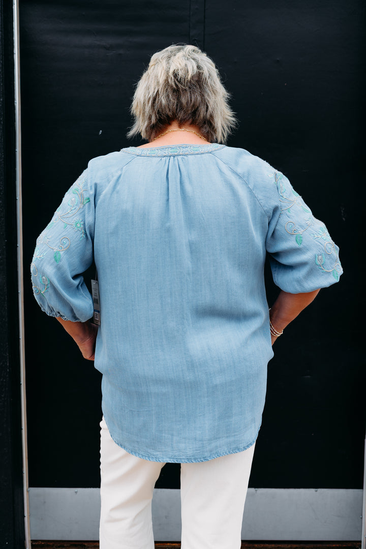 Multiples: Elbow Raglan Sleeve W/ Embroidery (M35409TM)