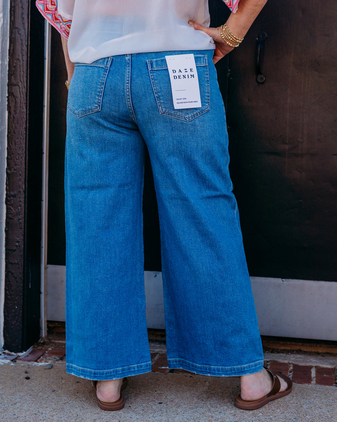 Daze: Valley Girl High Rise Patch Pocket Ankle in Fave