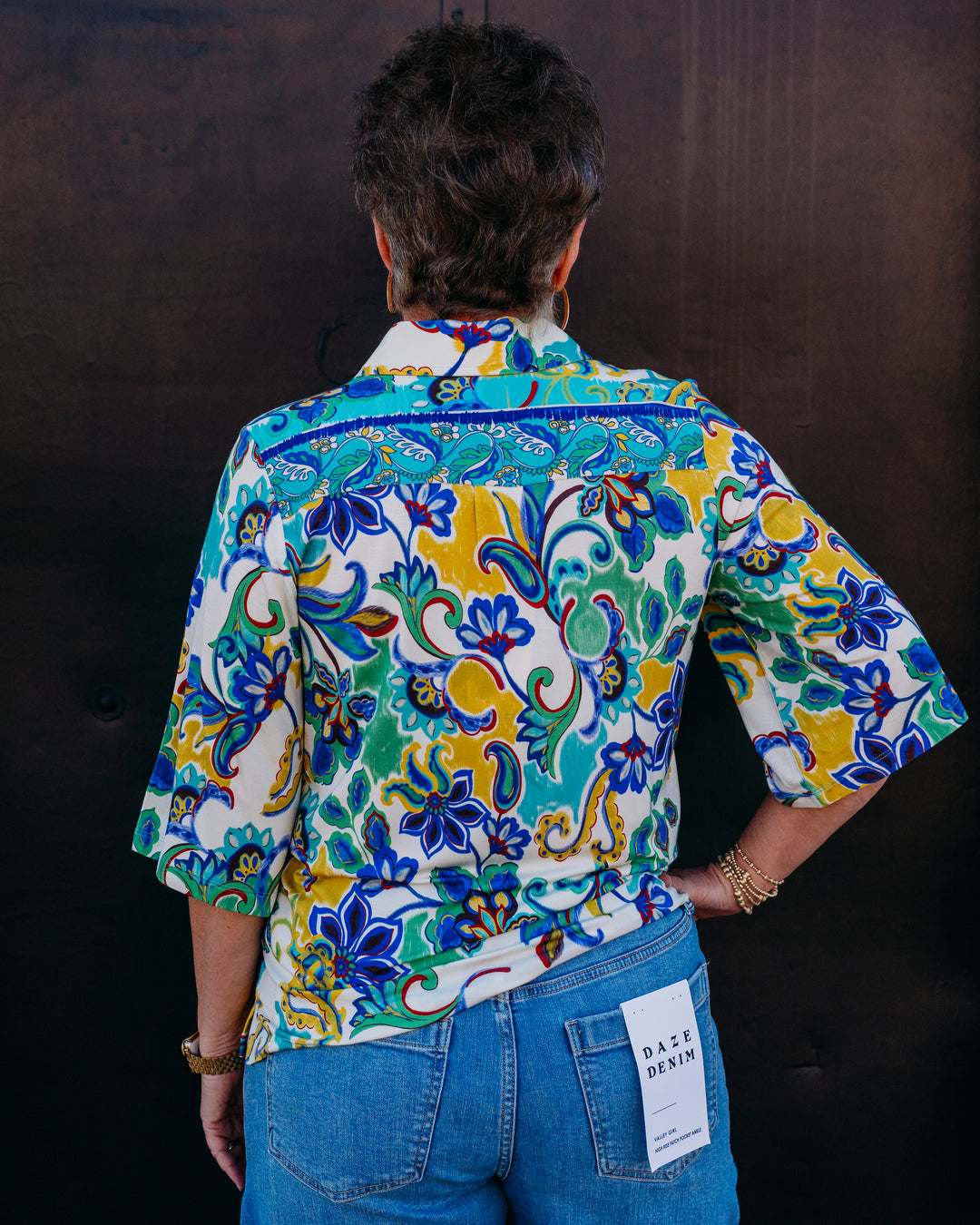 Johnny Was: The Janie Favorite Kimono Sleeve Button Front Top in Rosea (T12626)