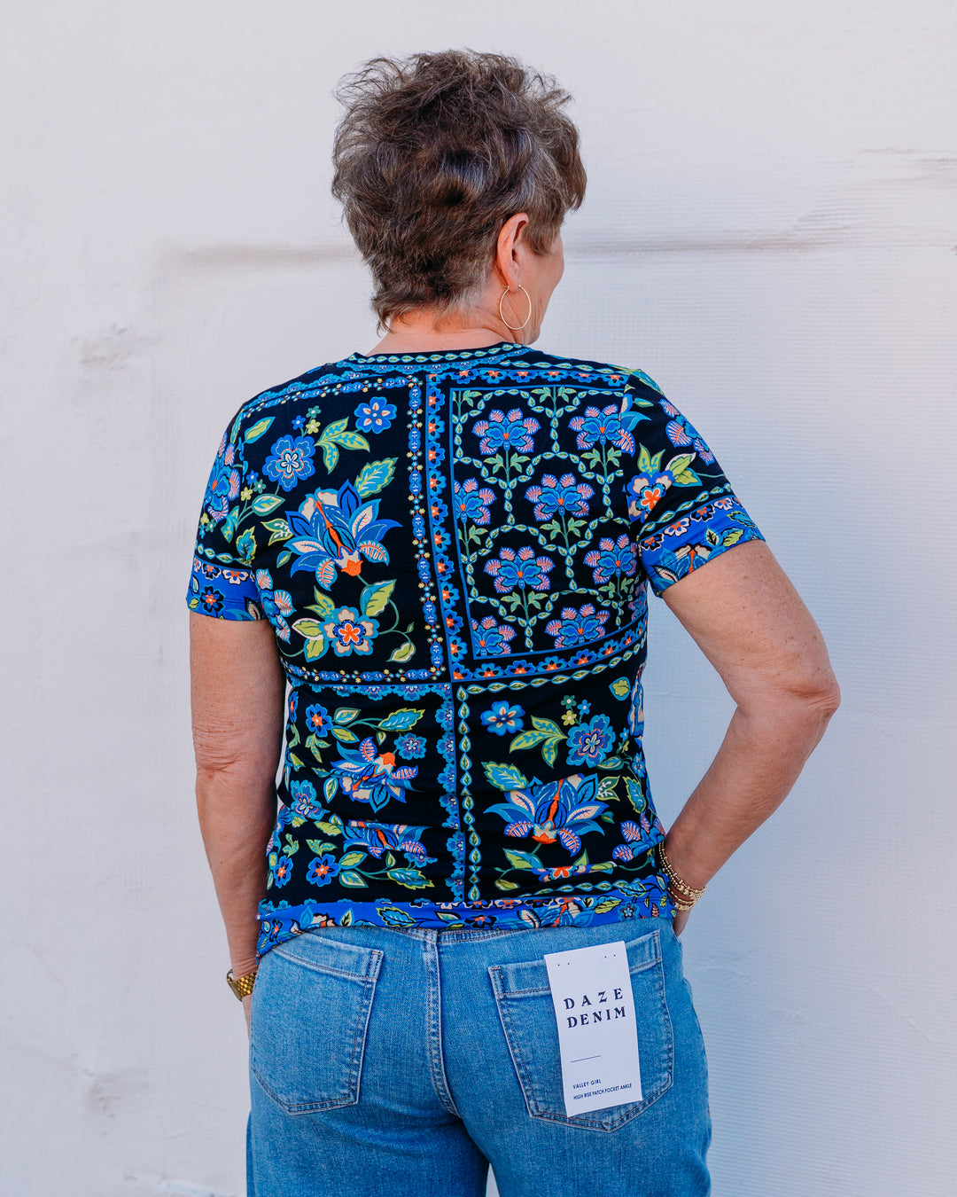 Johnny Was: The Janie Favorite Button Neck Tee in Delmira (T12526)