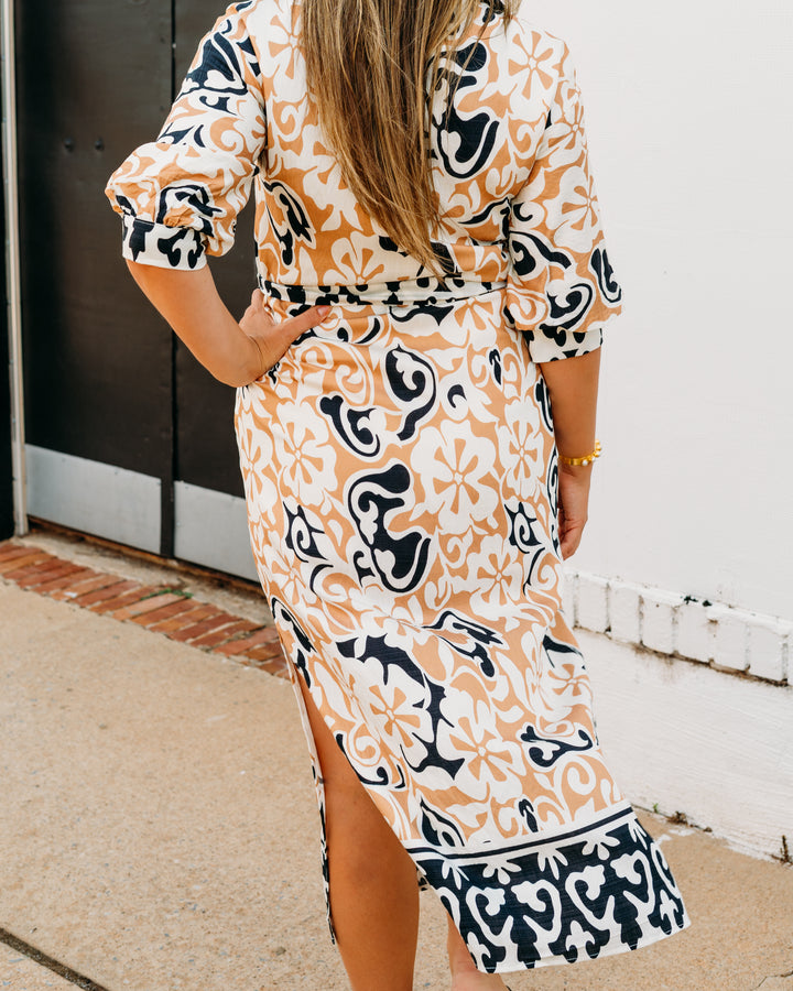 Jade: EtBo Dress in Ethnic Border 73F5123