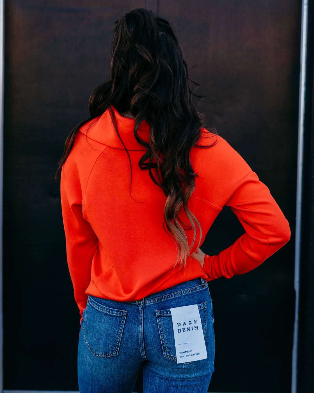 Spanx: Airessentials Half Zip in Poppy