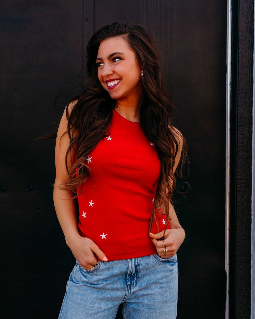 Thread and Supply: Edlin Tank in Red (T2338BRTS)