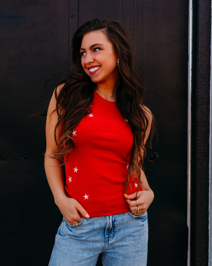 Thread and Supply: Edlin Tank in Red (T2338BRTS)