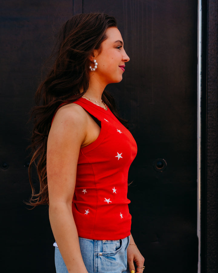 Thread and Supply: Edlin Tank in Red (T2338BRTS)