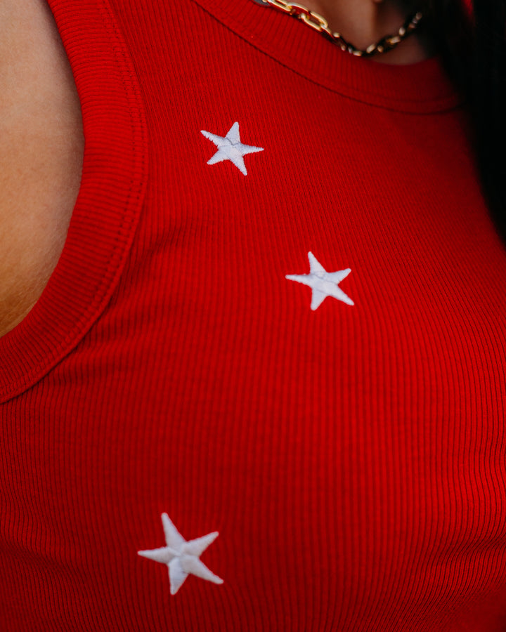 Thread and Supply: Edlin Tank in Red (T2338BRTS)