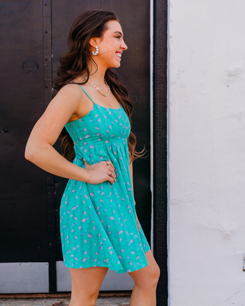 Billabong: Island Heat Mini Dress in Green Tropics (BL000474W) - The Vogue Boutique