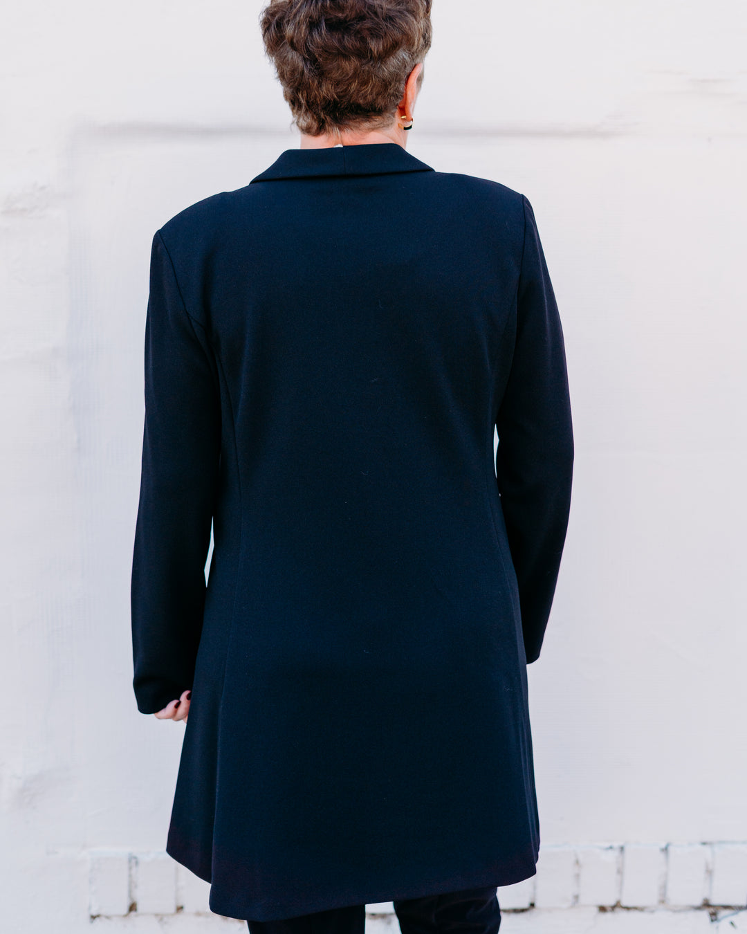 Joseph Ribkoff: Scuba Crepe Fit and Flare Coat in Black (253068)