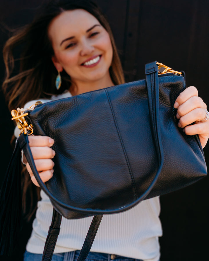 Hobo: Kori Crossbody Bag in Black - The Vogue Boutique