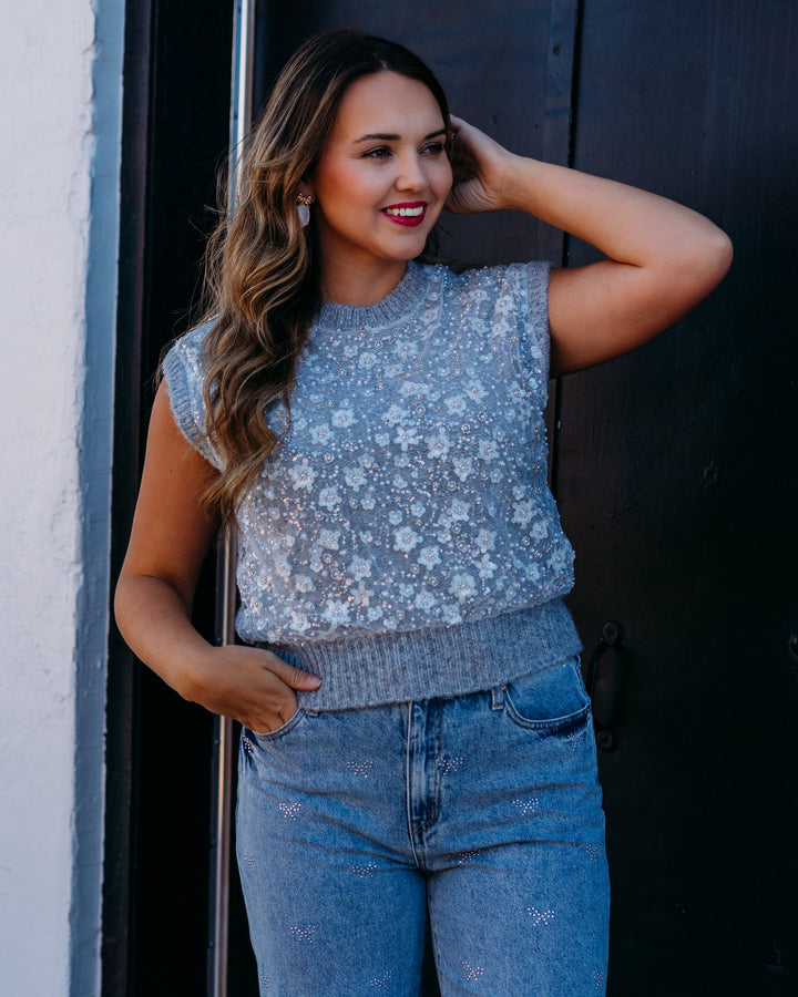 Design History: Beaded Vest in Silver Mist