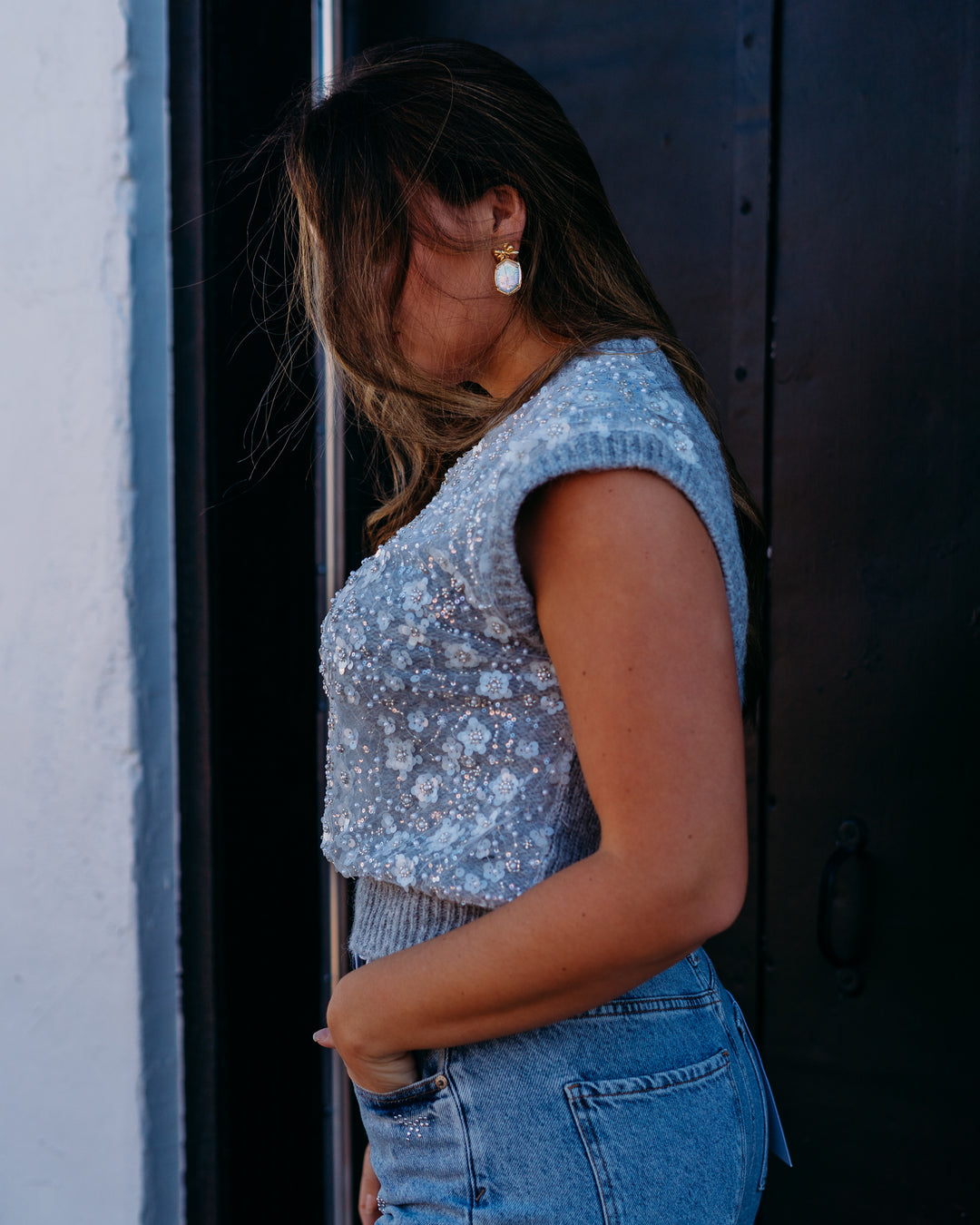 Design History: Beaded Vest in Silver Mist