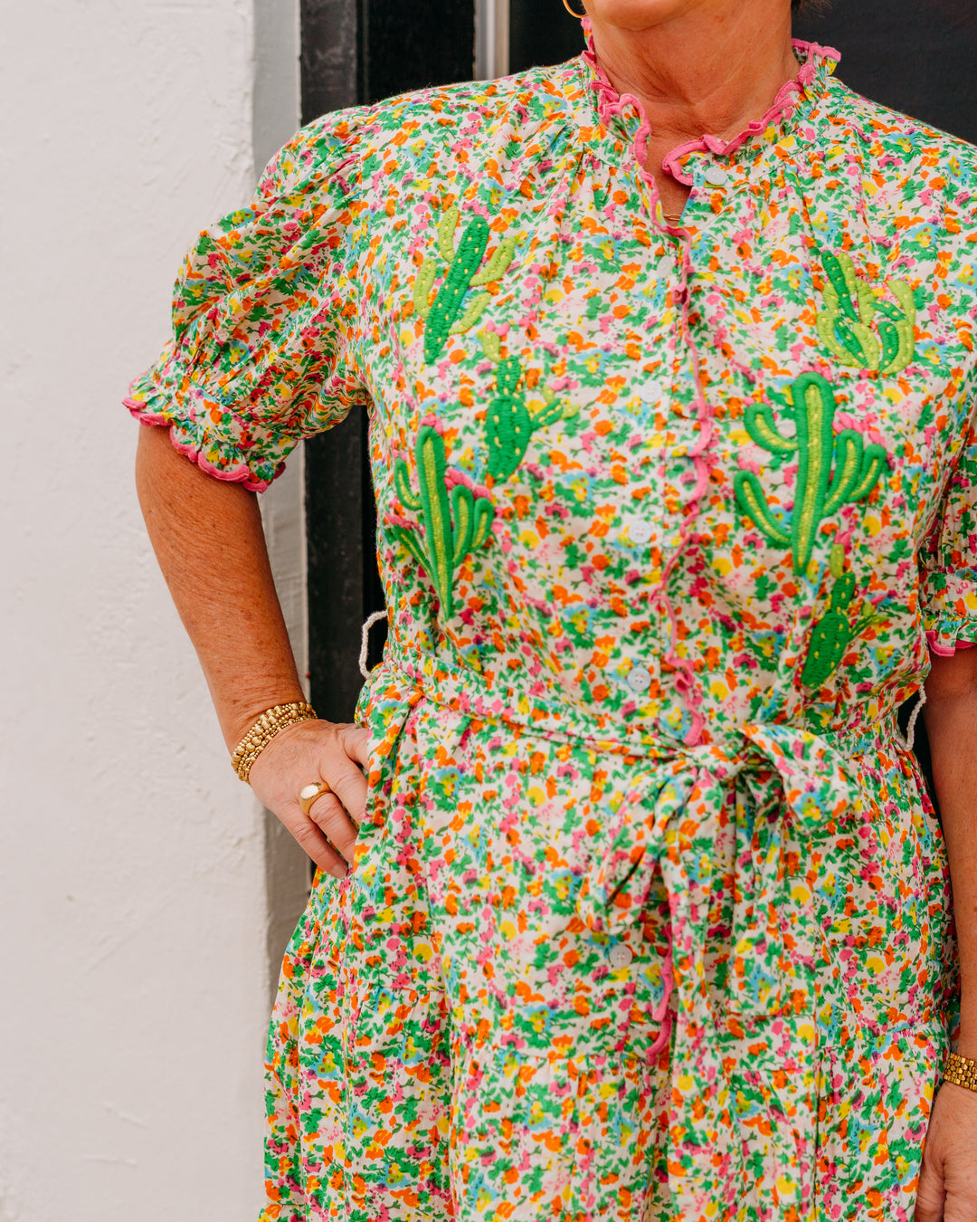 Sister Mary: Nopal Cactus Dress in Ditzy