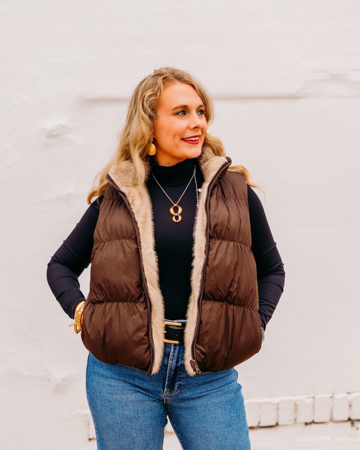 Steve Madden: Brady Vest in Dark Espresso