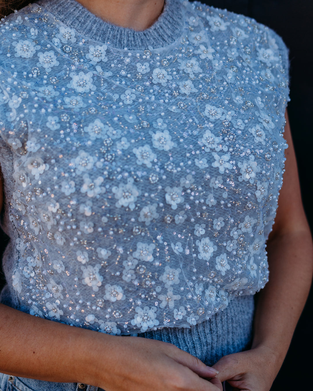 Design History: Beaded Vest in Silver Mist