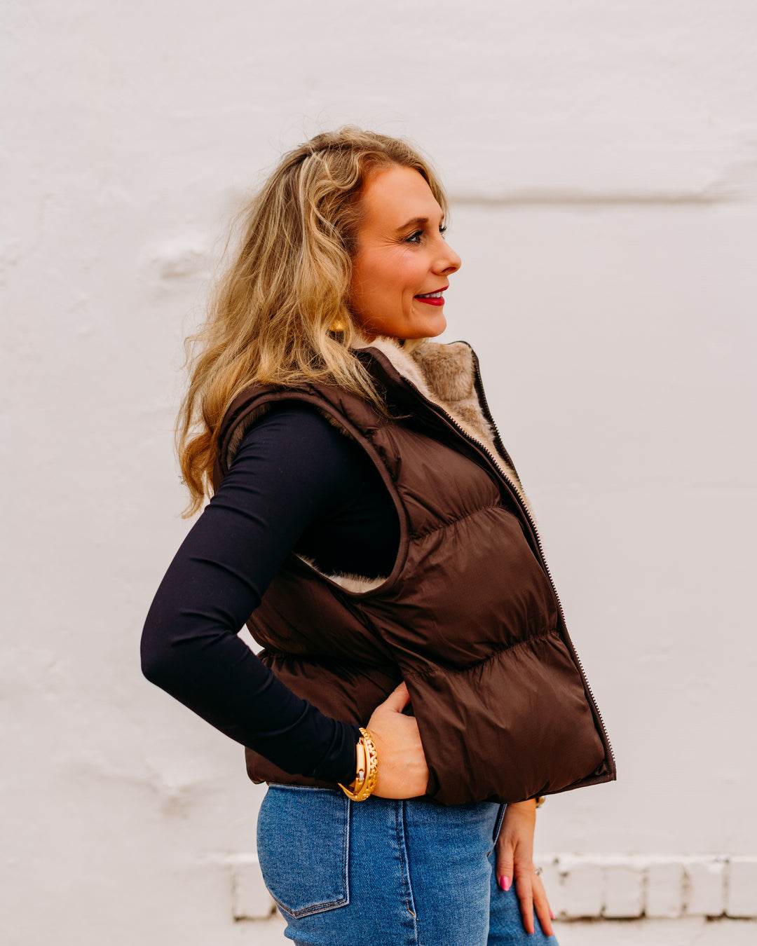 Steve Madden: Brady Vest in Dark Espresso