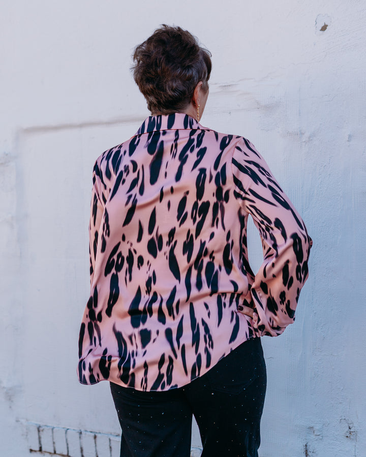 Jospeh Ribkoff: Recycled Satin Animal Print Draped Top (253059)