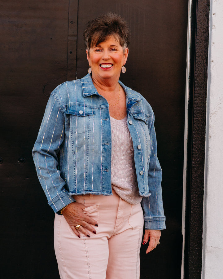 Joseph Ribkoff: Denim Jacket With Rhinestones (261958)