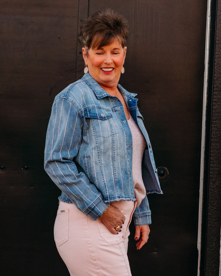 Joseph Ribkoff: Denim Jacket With Rhinestones (261958)