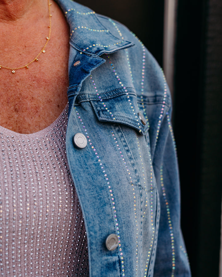 Joseph Ribkoff: Denim Jacket With Rhinestones (261958)