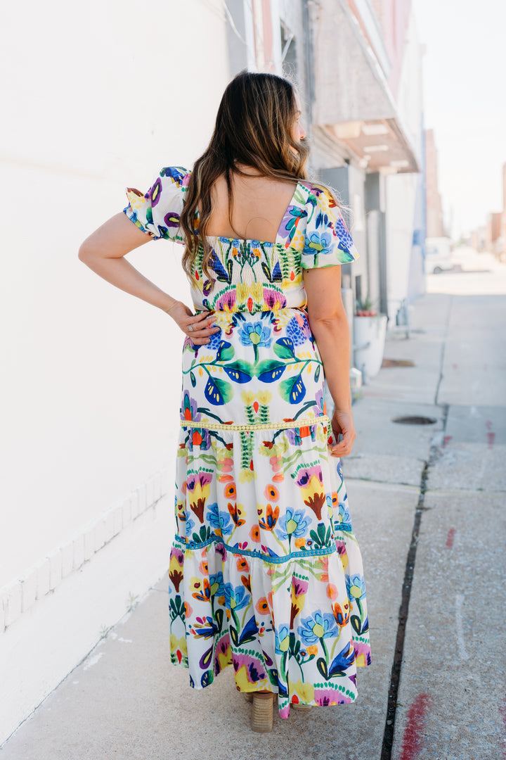 Joy Joy: Island Art Trim Tiered Skirt 72D7412