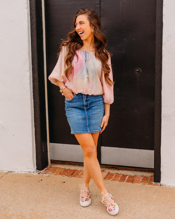 Steve Madden: Auda Top in PASTEL MULTI (SB09079) - The Vogue Boutique