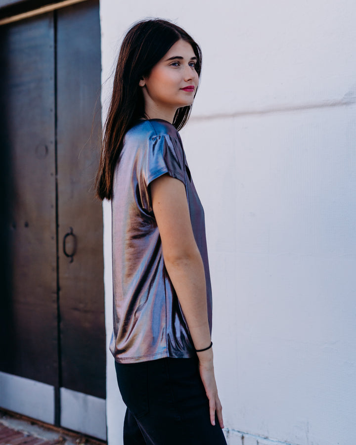 Another Love: Lumi Top in Metallic Black