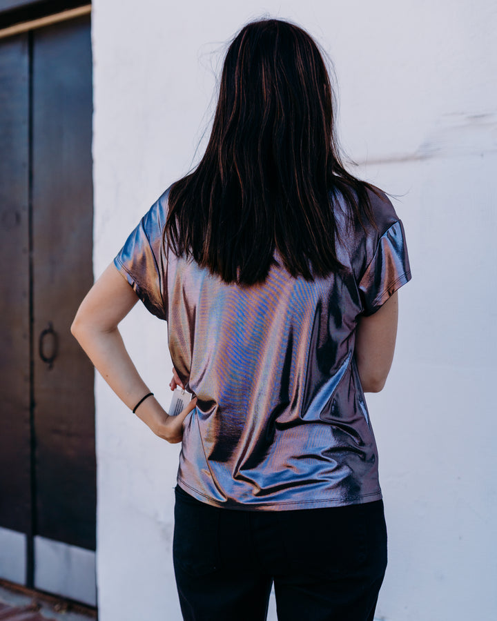 Another Love: Lumi Top in Metallic Black