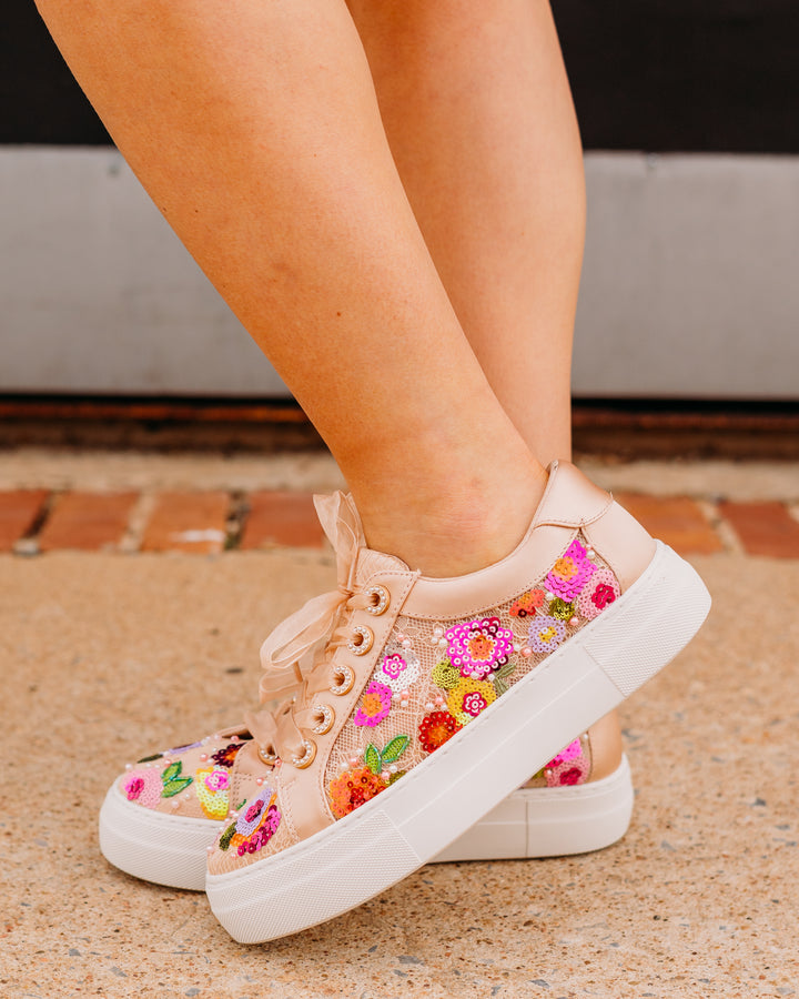 Betsey Johnson: SB - Bonny Nude Floral Tennis Shoe