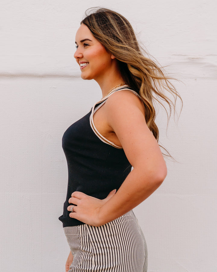 Another Love: Mariah Tank Top in Black