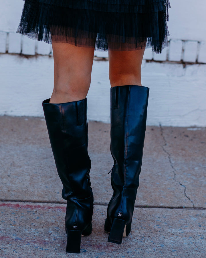 Sam Edelman: Sylvia Knee High Boots in Black Leather