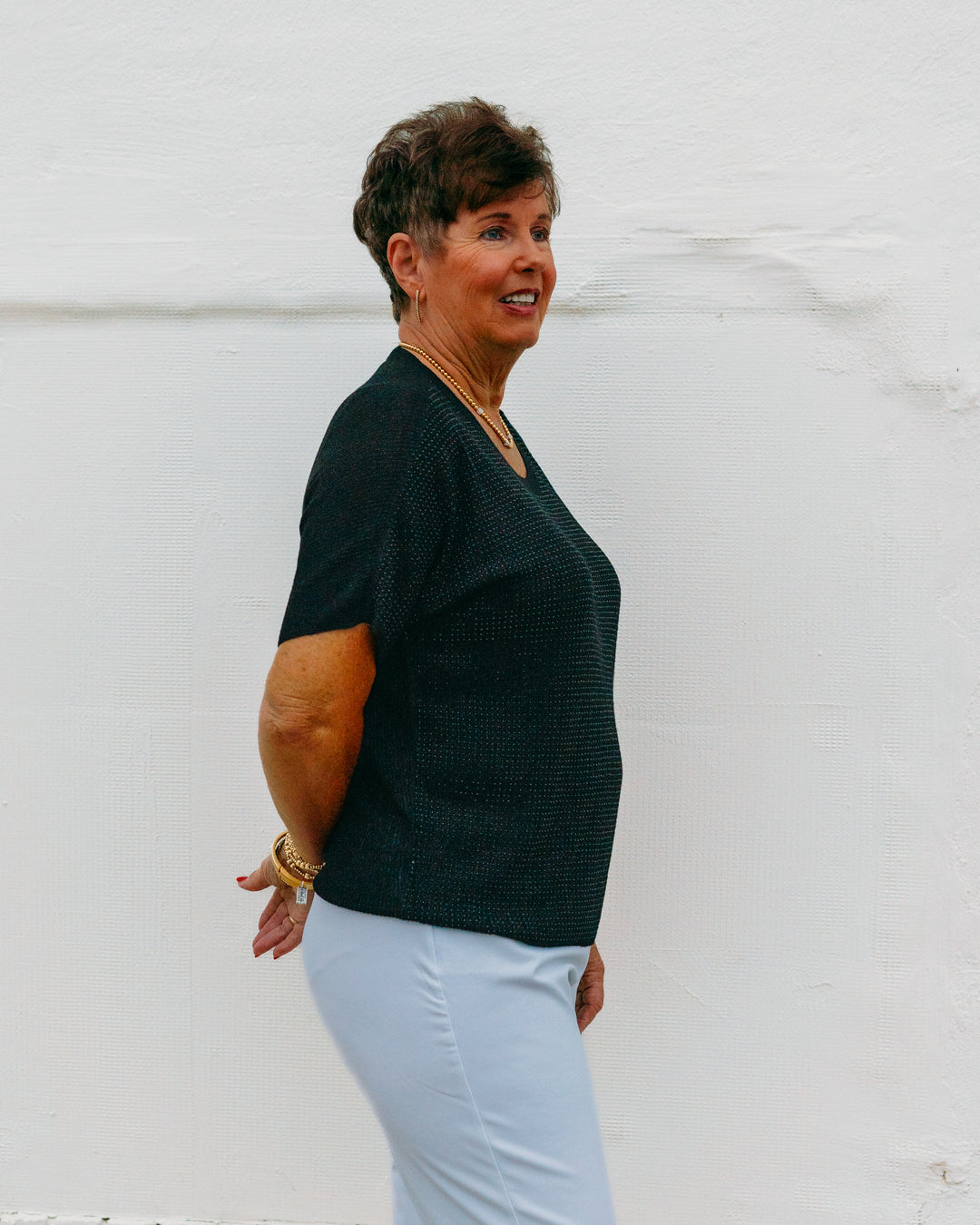 Joseph Ribkoff: LDS Top in Black (263900CO)