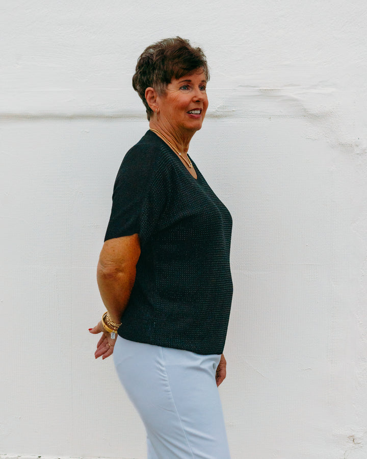 Joseph Ribkoff: LDS Top in Black (263900CO)